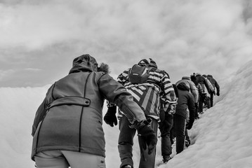 treckking in the perito moreno glacier, patagonia, calafate, argentina