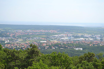 Obraz premium view above sopron in hungary