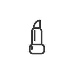 Lipstick icon, flat logo of lipstick, vector sign symbol for design. Stock Vector illustration isolated on white background.