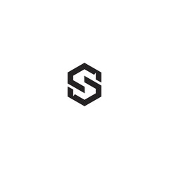 S letter template logo design