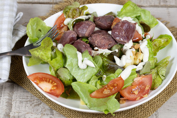 salade composée aux gésiers de volaille