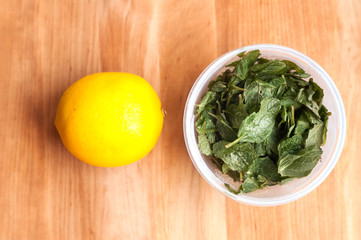 frozen mint and lemon