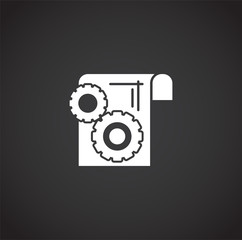 Engineering related icon on background for graphic and web design. Creative illustration concept symbol for web or mobile app