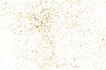 Fototapeta na wymiar Gold glitter texture isolated on white. Amber particles color. Celebratory background. Golden explosion of confetti. Vector illustration,eps 10.