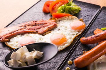 delicious tasty food served on plate