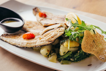 delicious tasty food served on plate