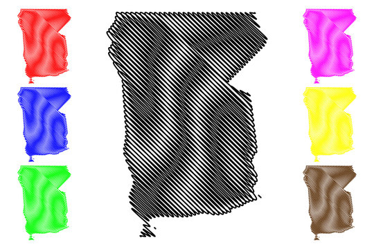 Omusati Region (Regions of Namibia, Republic of Namibia) map vector illustration, scribble sketch Omusati map