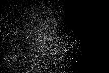 Grain abstract  texture isolated on black background. Noise design element. Distress overlay textured. Vector illustration,eps 10.