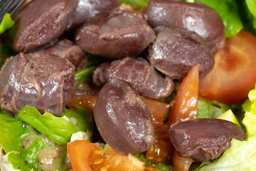 salade composée aux gésiers de volaille