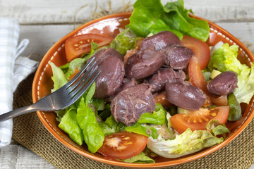 salade composée aux gésiers de volaille