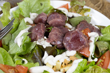 salade composée aux gésiers de volaille
