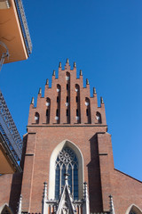 tower of the church in Krakow