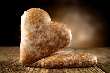 Sweet heart of cake and valentine day 
