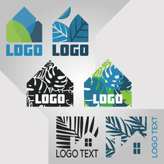 house ecological logo real estate natural