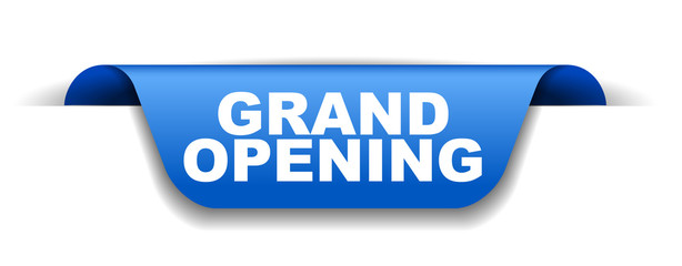 blue vector banner grand opening