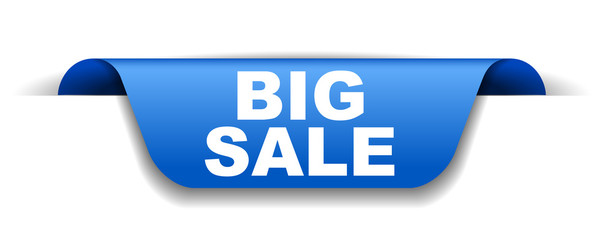 blue vector banner big sale