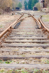 liquidation of old tracks on the canceled Railway Line, Czech Republic