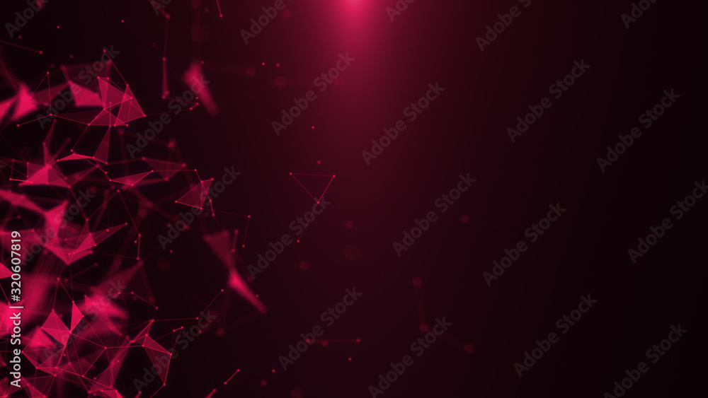 Canvas Prints poligonal neon background. abstract triangular forms. geometric vj footage.