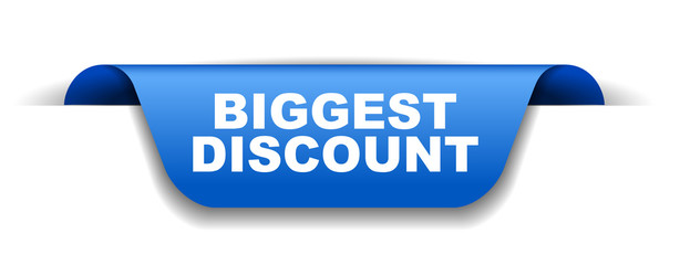blue vector banner biggest discount