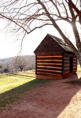 Log Cabin on Mountain
