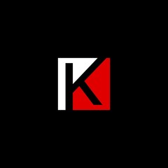 K letter logo design template vector.