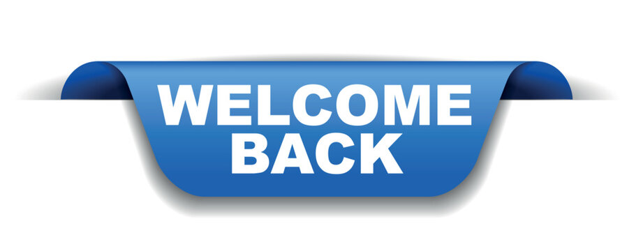 blue vector banner welcome back