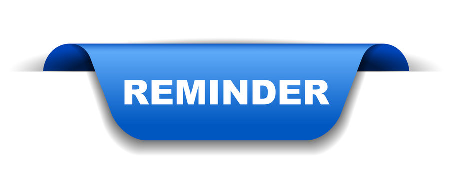 blue vector banner reminder
