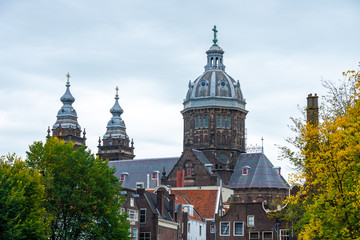 Dome of St. Nicholas Church in Amsterdam, Netherlands.