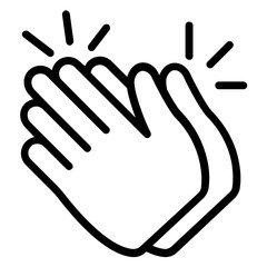 Applause Expession Concept, Clapping on White Background,  Striking Hands together Vector Icon Design,