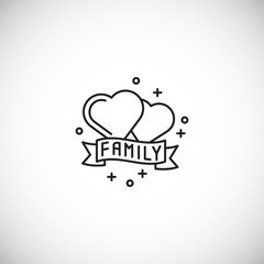 Family related icon on background for graphic and web design. Creative illustration concept symbol for web or mobile app