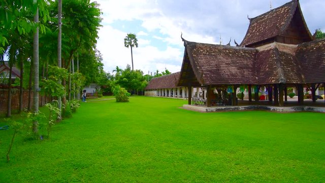 4K video of landscape in Ton Kwen Temple, Thailand.