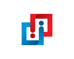 People link logo template design, icon, symbol