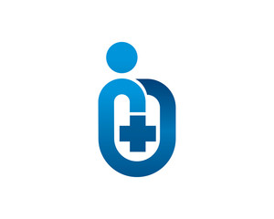 Medical people logo template design, icon, symbol