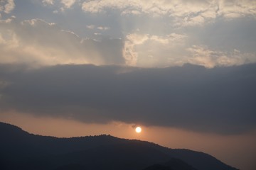 Sunset in the mountain 