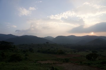 Fototapeta premium Sunset in the mountain 