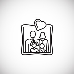 Family related icon on background for graphic and web design. Creative illustration concept symbol for web or mobile app