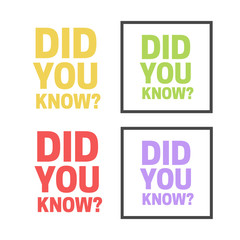 Did you know exclusive offer. did you know words