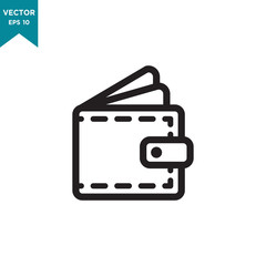 best wallet icon vector logo template 