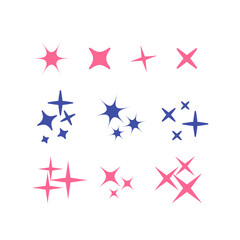 Bright firework, decoration twinkle, shiny flash. Glowing light effect star. Sparkle lights vector