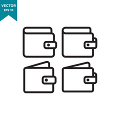 best wallet icon vector logo template 