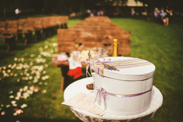 Wedding accessories. Outdoor.