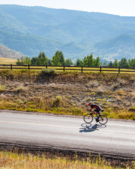 Triathlete during bike leg