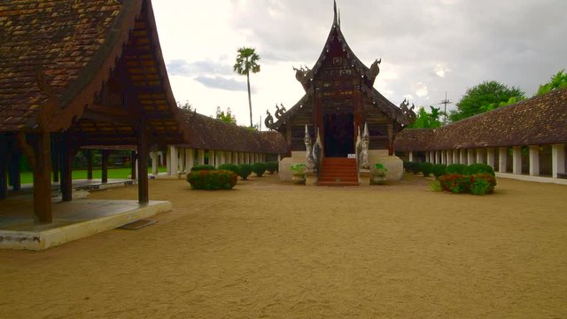 4K video of landscape in Ton Kwen Temple, Thailand.