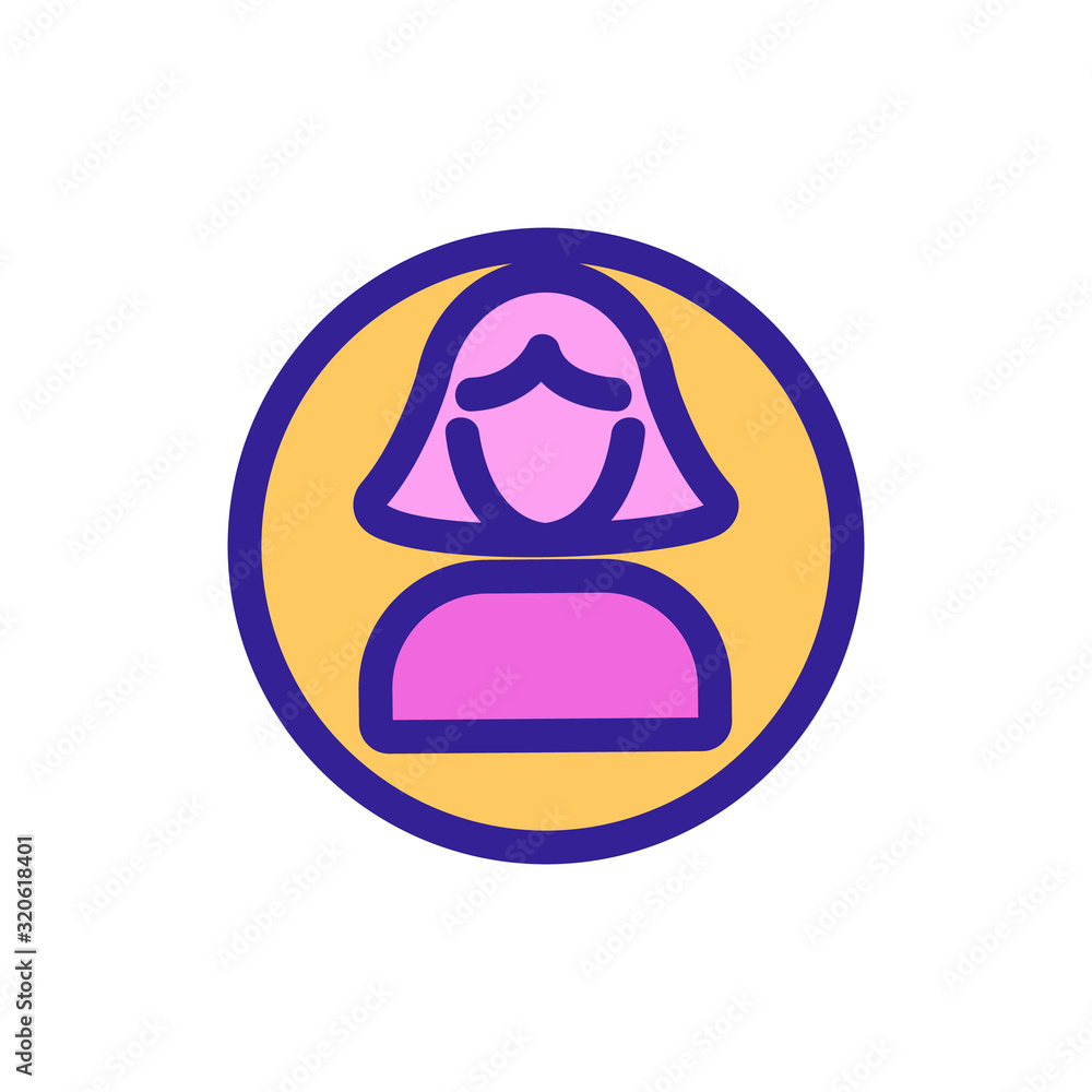 Poster the user icon is a vector icon. a thin line sign. isolated contour symbol illustration