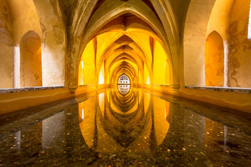 Royal Bathroom in Alcazar of Sevilla, Spain