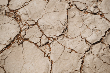 dried out desert area and sand structure
