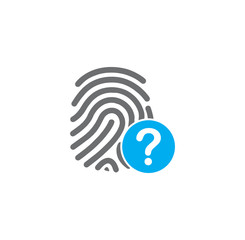 Finger Print security related icon on background for graphic and web design. Creative illustration concept symbol for web or mobile app