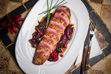 food on plate at restaurant