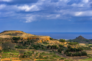 Gozo Island Landscape In Malta