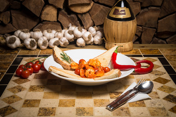 food on plate at restaurant